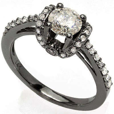DEA-CERTIFIED LOVELY 1.00CTW GENUINE DIAMOND SET IN14K BLACK GOLD (AWESOME) RETAIL 82000.00