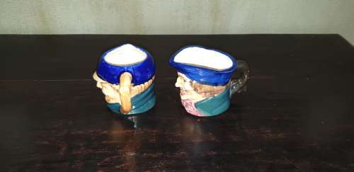 Set of two small Toby Jugs