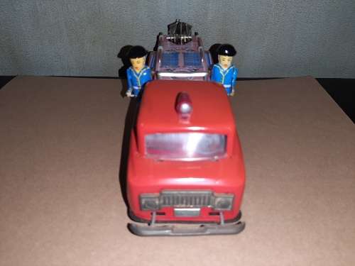 Vintage tin fire truck friction