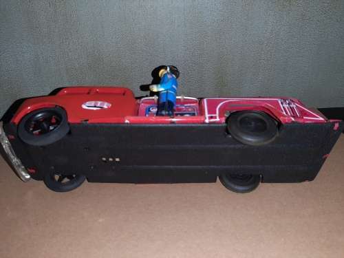 Vintage tin fire truck friction