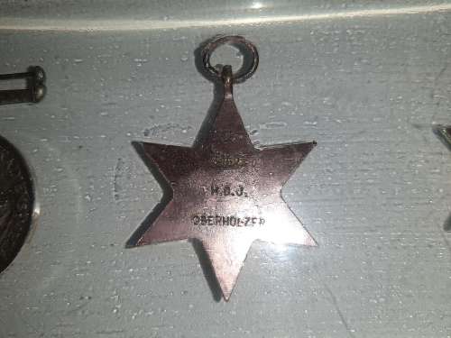 Perspex framed Africa Service Medals