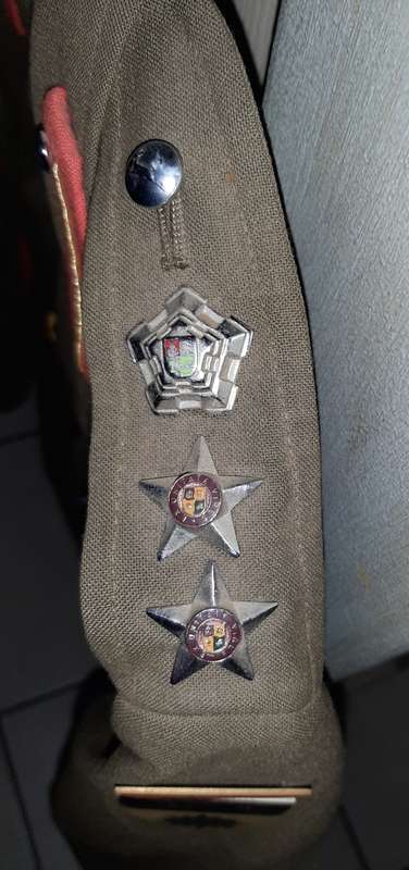 Military blazer with badges