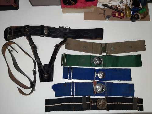 Lot of military web belts etc