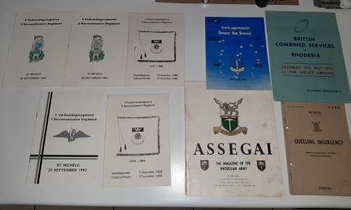 Old military memorabilia documents