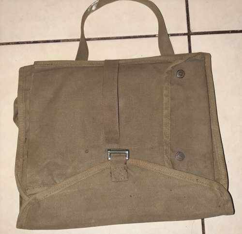 Old military document and map bag