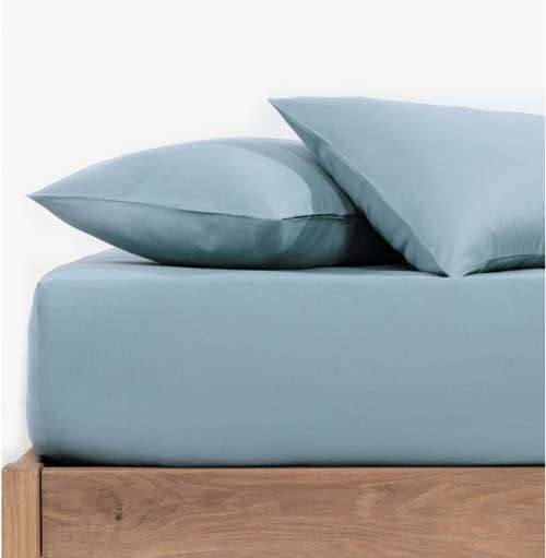Queen Size Microfibre Fitted Sheet - Medium Blue