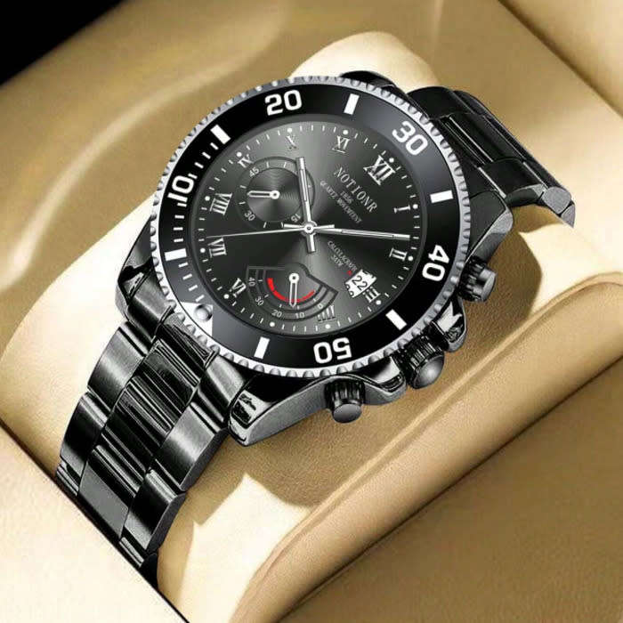 **BARGAIN** Men Silver Stainless Steel Round Dial Watch