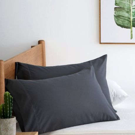 **BARGAIN** Microfiber Pillow Covers - Dark Grey