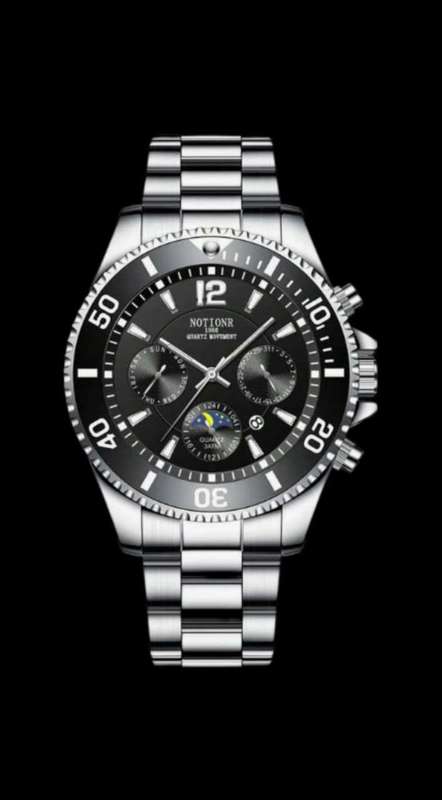 **BARGAIN** Men Silver Stainless Steel Round Dial Watch
