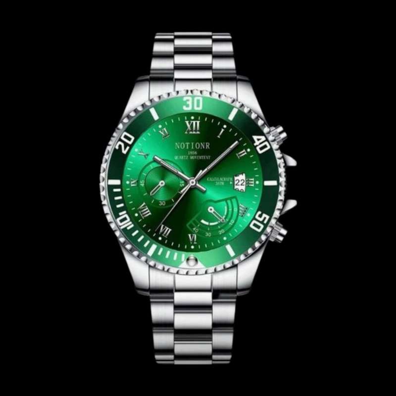 **BARGAIN** Men Silver Stainless Steel Round Dial Watch
