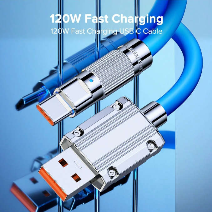 120w 6a Super-Fast Charge Type-C Liquid Silicone Cable