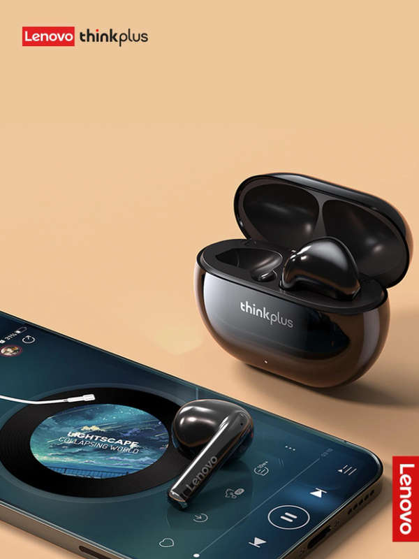 LENOVO - Thinkplus -XT93 - Wireless Stereo Earbuds With Dual HD Mic - Black