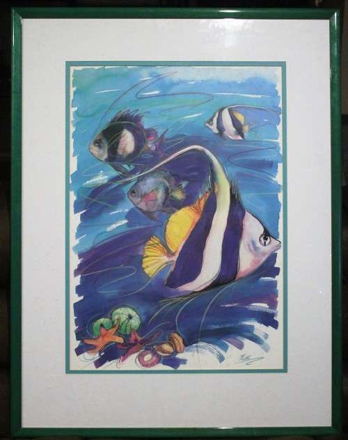 Original Hettie Saaiman Acrylic on Paper. (Framed)