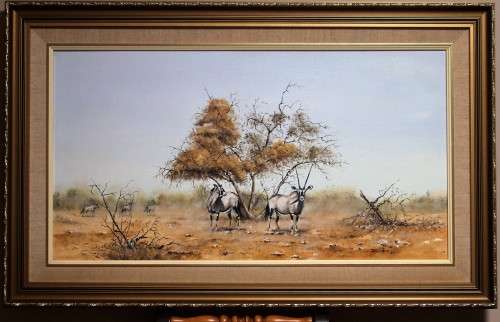Jean Abrie Original Oil Painting (Oryx)