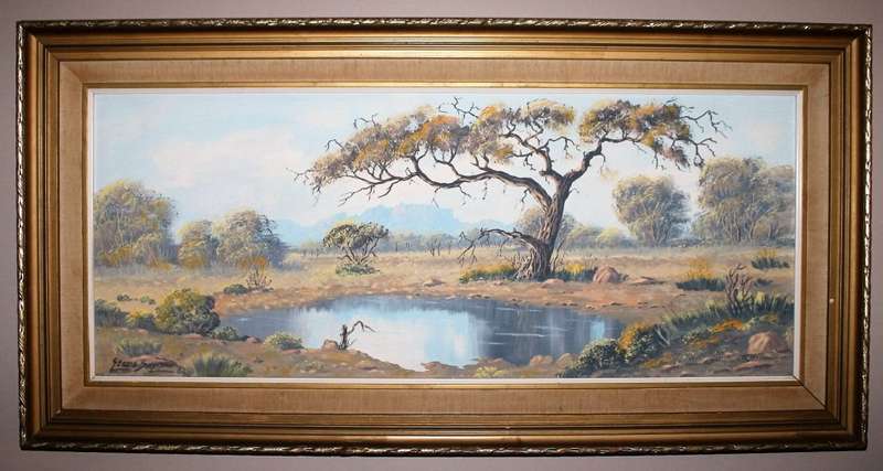 Gerrie Snyman Oil on Board (1982) Framed