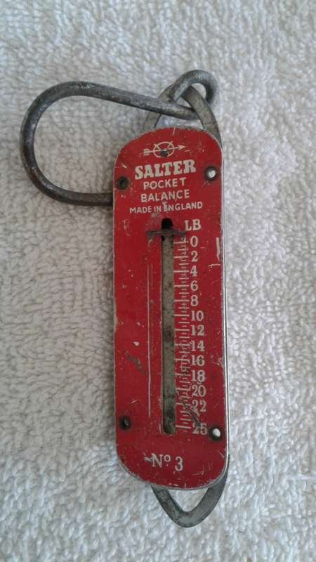 ANTIQUE PULL SCALE - SALTER - POUNDS