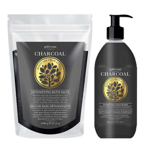 Gold Coast Purifying Charcoal Face Wash & Bath Salts - Combo