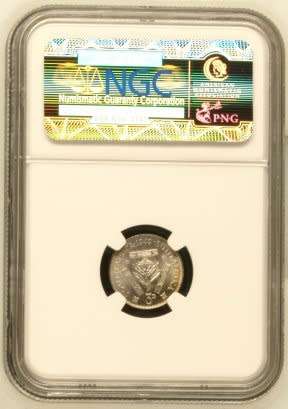 UNION OF SOUTH AFRICA 1949 THREEPENCE GRADED MS65 BY NGC