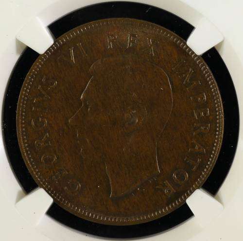 UNION OF SOUTH AFRICA 1945 PENNY GRADED MS65 BN BY NGC