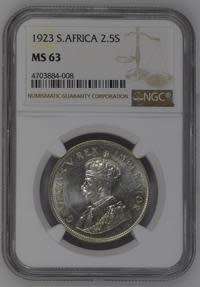 UNION OF SOUTH AFRICA 1923 HALFCROWN GRADED MS63 BY NGC
