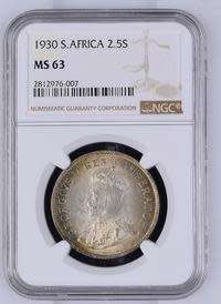 UNION OF SOUTH AFRICA 1930 HALFCROWN GRADED MS63 BY NGC