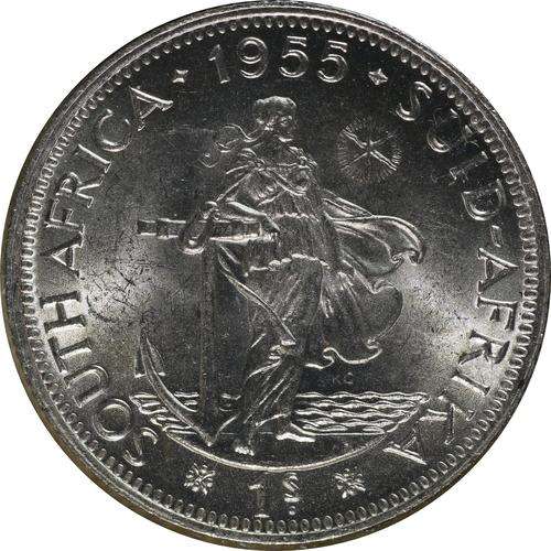 UNCIRCULATED UNION OF SOUTH AFRICA 1955 SHILLING (1S)