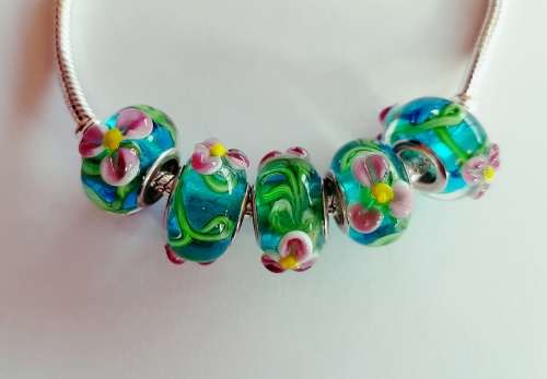 Pandora, Purple glass Murano bead charm