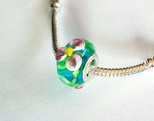 Pandora, Purple glass Murano bead charm