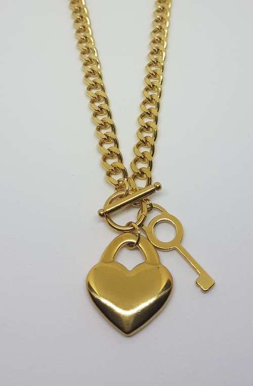 Heart and Key Necklace