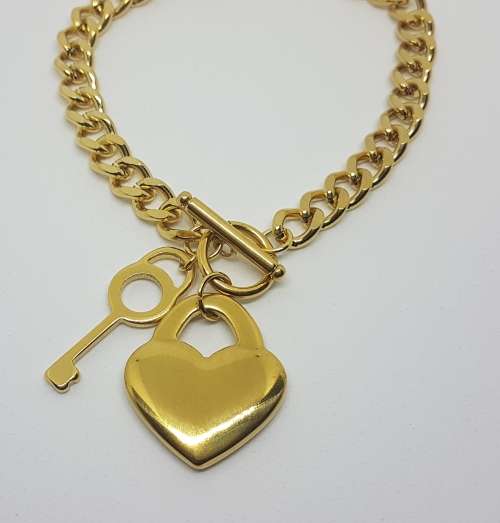 Heart and Key Necklace