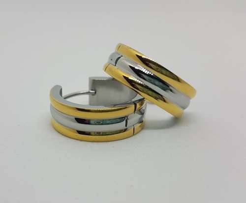 Gold and Silver hoop earrings