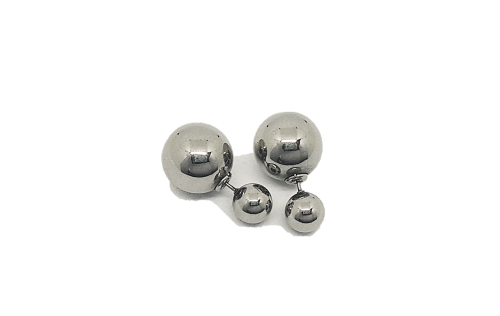 Double ball stud earrings