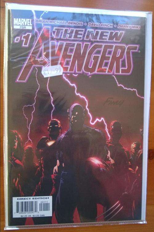 New Avengers #1 (2005) comic. Signed by David Finch c/w COA.