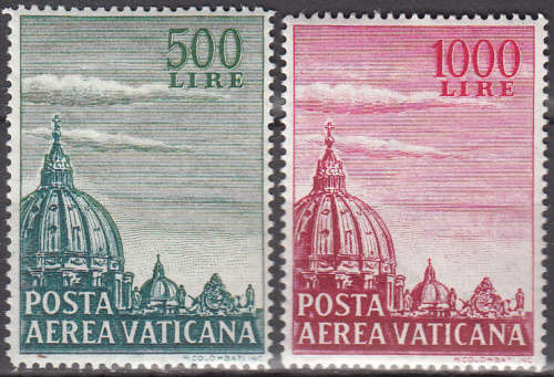 Vatican - 1958 - Mi Airmails new colors -   M**