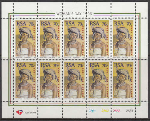 RSA - 1996 -  Woman's Day SACC 974 Full sheet - M**