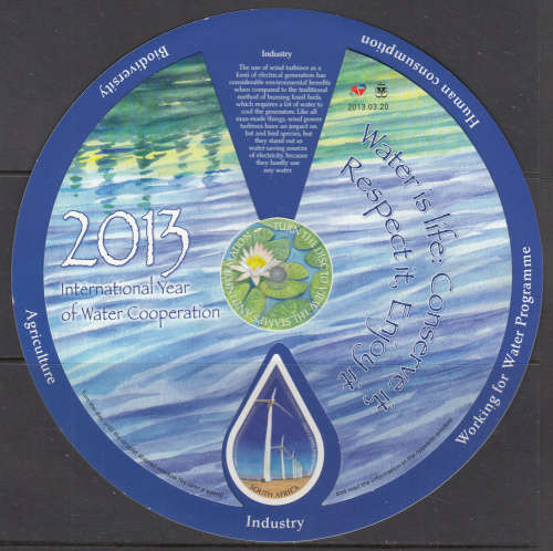 RSA - 2013  - Int Yr of Water Cooperation   -   Full sheet - M**