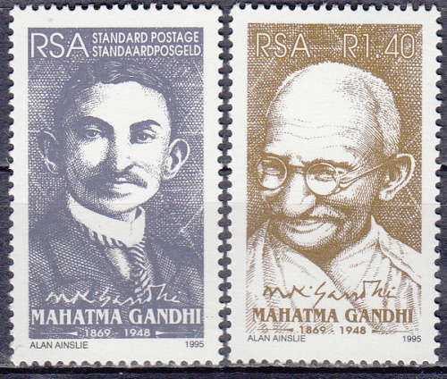 RSA - 1995 Mahatma Gandhi Commemoration - Singles + CBs + Mini sheet - M**