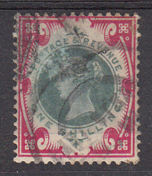 Queen Victoria - FU - SG 214 - CV. R1500.00 ++ - Green and Red - very scares
