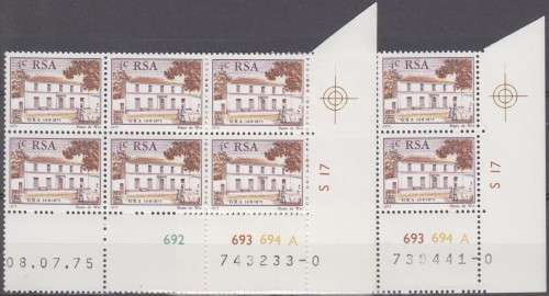RSA 1975 - "Genootskap van Regte Afrikaaners" 10 x CBs with different stages of shifted colors  M**
