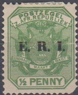 Transvaal - 1901 - Ovpt E.R.I -   SACC 244  -  M* with hinge remains