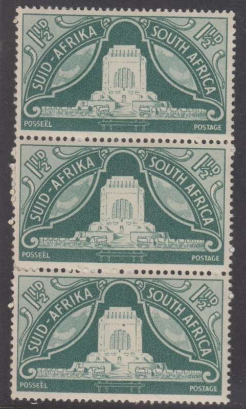 UNION OF SA - SACC 131 - 1 1/2d with Variety - V2 - Dot on Monument - M**