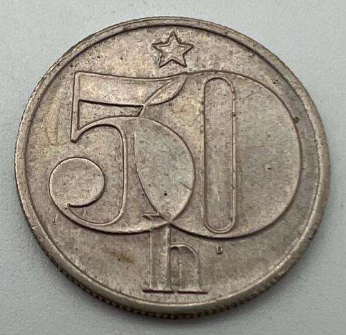 Czechoslovakia Coins 1 koruna 1962, 50 haléřů 1973, 20 haléřů 1982, 10 haléřů 1982
