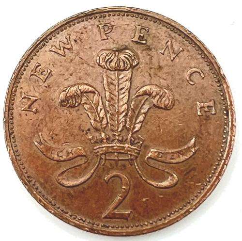 1981 NEW PENCE 2 p. Elizabeth II. D.G.REG. FD, Britisch Coin Queen