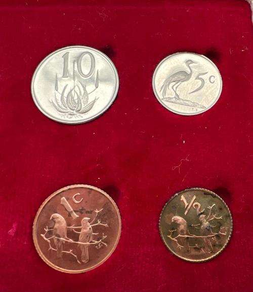 1970 South Africa Proof Coin Set Deluxe Presentation Case Display Silver Coins