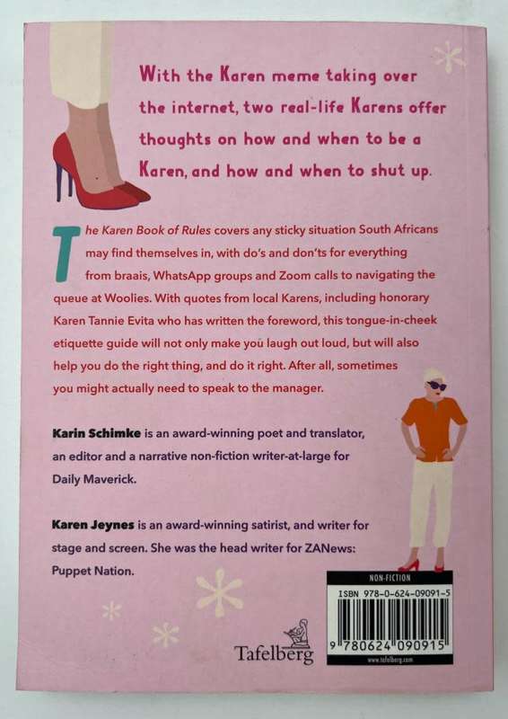The Karen Book of Rules Book by Karen Jeynes and Karin Schimke