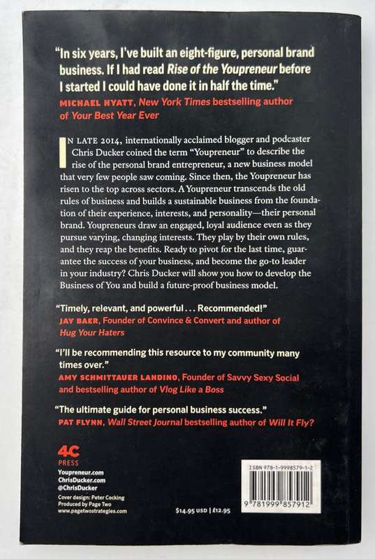 Rise of the Youpreneur by Chris Ducker Foreword byLewis Howes f
