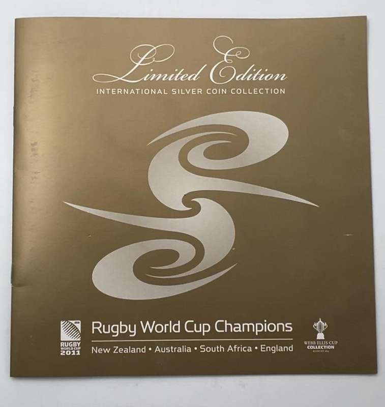 2011 RUGBY WORLD CUP CHAMPIONS SILVER FIVE PROOF COIN COMMEMORATIVE COLLECTIONSET