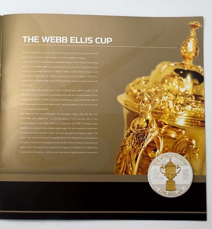 2011 RUGBY WORLD CUP CHAMPIONS SILVER FIVE PROOF COIN COMMEMORATIVE COLLECTIONSET
