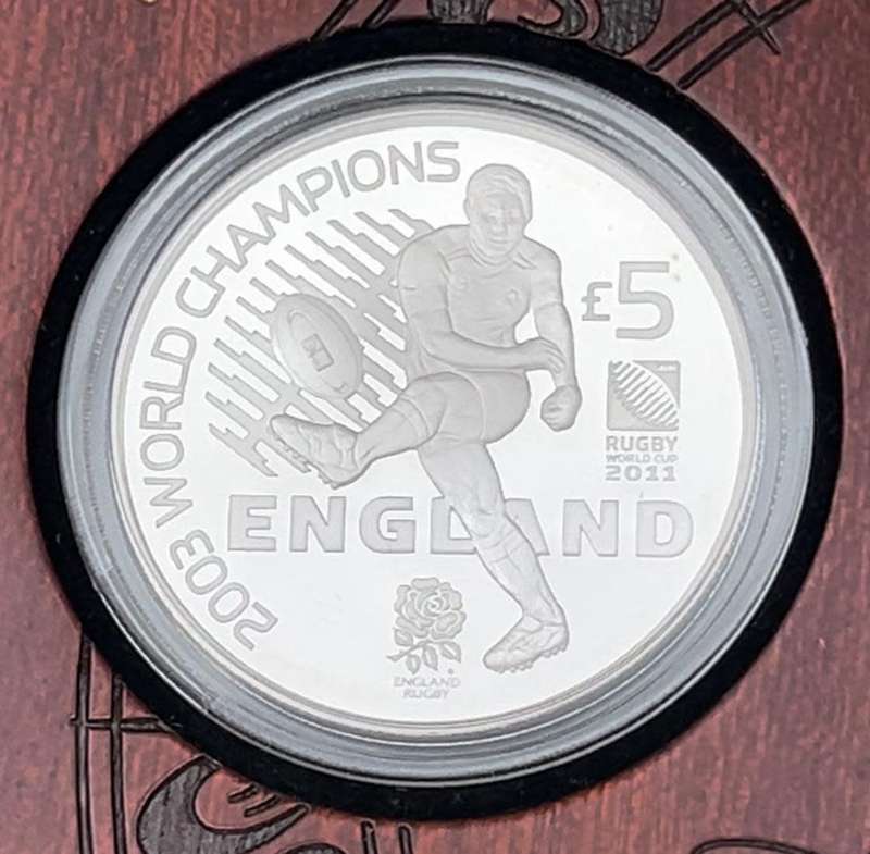 2011 RUGBY WORLD CUP CHAMPIONS SILVER FIVE PROOF COIN COMMEMORATIVE COLLECTIONSET
