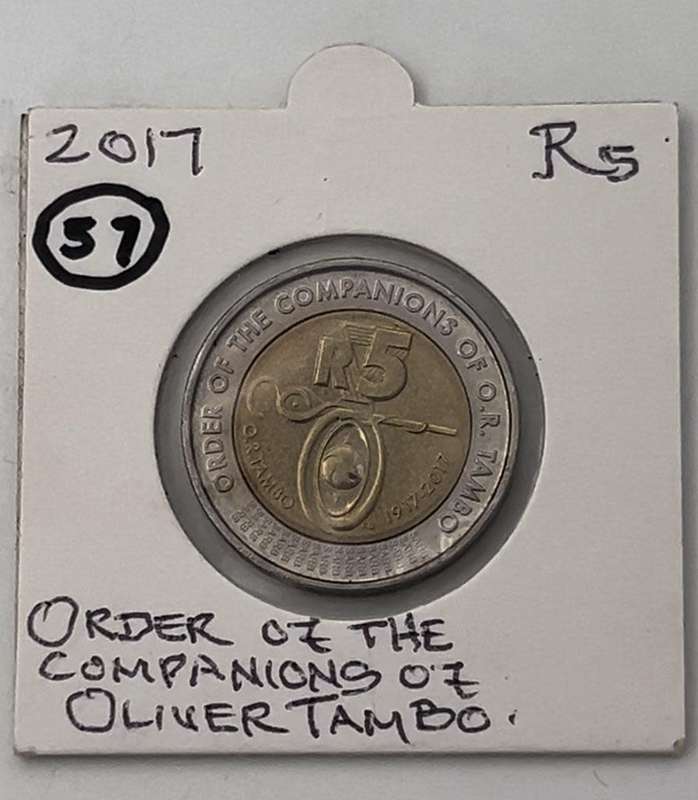 South Africa 5 rand, 2017 Order of the Companions of O. R. Tambo